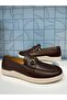 191 Brown Genuine Leather Loafer Daily Comfortable Light Style And Orthopedic Shoes - 3