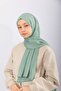 Natural Crepe Shawl - Water Green - 4