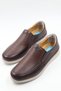 Men's Genuine Leather Lightweight Ultra Comfortable Gel Brown Daily Shoes - 3