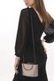 Women's Platinum Color Fabric Evening Dress Clutch Portfolio Bag - 5