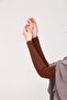 Lycra Non-Slip Rescue 1 Pair of Hijab Sleeve Chocolate - 4