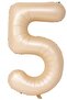 Number Age 74 Cm Retro Beige Milk Coffee Age Foil Balloon - 3