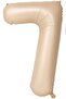 Number Age 74 Cm Retro Beige Milk Coffee Age Foil Balloon - 2