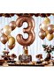 74 Cm Brown Number Age Foil Balloon - 5