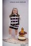 Girl's 3-Piece Knitwear Set with Plaid Hairband, Skirt, Open Sides and Tie Detail Sweaters - 2