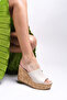 Women's Heeled Slippers0012699 Beige - 5