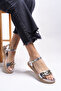 Esyishys Women's Sandals0012103 Silver Metallic - 2