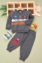BABY BOY POWER TEAM WRITTEN TWO STRING POLAR CHARGED 9-12-18-24 MONTHS SEASONAL BOTTOM-TOP SET