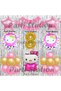 Hello Kitty Balloon Set 8 Years Old Hello Kitty Cute Cat Concept Gold Figure Birthday Party Balloon Set