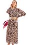 Women's Chiffon Lined Stylish and Modern Leopard Print Chiffon Dress 718 - 6