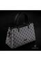 Gray Medium Size Women's Logo Daily Handbag - 5