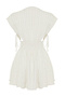 Beach Wear Ecru Woven Cut Out Mini Dress Tbess24El00075 - 9