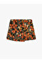 Floral Patterned Short Skirt