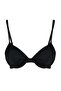 Siyah Balkonet Fiyonk Detaylı Kaplı Basic Bikini Üstü TBESS20BU0237 - 6