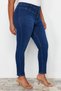 Dark Blue Stitching Detailed Stretchy Skinny Denim Jeans TBBSS24CJ00001 - 5