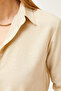 Women's Leopard Stone Jacquard Satin Detailed Woven Shirt GML-19001173 - 6