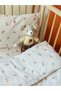 Baby Crib, Park Bed, Mother's Side 100x150 Duvet Cover-70x130 Sheet Set, Cotton Satin-Winter Berries