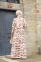WOMEN'S TESETURY WAIST BELLY WOVEN VISKOSE FABRIC STYLE STONE PATTERNED DRESS - 7