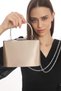 Nude Color Satin Fabric Women's Evening Dress Clutch Portfolio Bag New Season - 7