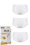 Women's 3-Piece Lace Modal Soft Comfortable High Waist Bato Panties
