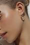 VIP Gold Non-Tarnish Succulent Pipe Hoop Earrings - 3