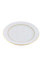 Güral Porcelain Mother of Pearl Gilded 16 cm Plain Serving Dessert Plate - 12 Pieces - 2