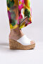 Ulnaserine Women's Heeled Slippers0012699 White - 4