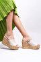 Women's Heeled Slippers0012699 Beige