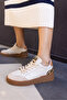 GORDON WOMEN'S BEIGE SKIN LEOPARD GARNISH SNEAKER - 2