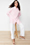 Light Pink Cuffed Detailed Woven Shirt TCTSS24TG00052 - 3