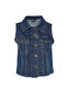 Koyu Mavi More Sustainable Crop Denim Yelek TWOSS24YE00029 - 7