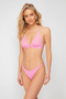 Pink Gathered Brazilian Bikini Bottom TBESS24BA00109 - 4