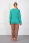 Fashion Line Women's Plus Size Combed Cotton Pajama Set202180 - 3