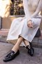 TENNA WOMEN'S BLACK TASSEL SHOES - 7