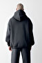 MEN'S SMOKED OVERSIZED 3 THREAD SWEATSHIRT HOODIE - 3