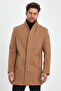 Men's Slim Fit Brown Stamp Coat - 5