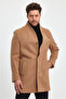 Men's Slim Fit Brown Stamp Coat - 6