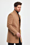 Men's Slim Fit Brown Stamp Coat - 7