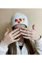 Handmade Red Flower Embroidered White Beret - Valentine's Day Gift