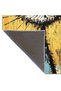 Yellow Themed Surrealist Design Cartoonist Cat Patterned Modern Decorative Carpet 3466 - 5