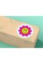 Pink Daisy Label Smiling Face Round Matte Sticker 4 cm (100 Pieces) - 2