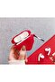 حافظة AIRPODS من السيليكون بتصميم قلب الأولو 2متوافق مع الجيل - 2