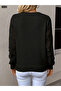 Women's long-sleeved V-neck Sleeve-hole Diamond Pattern Detailed Knitwear Sweater - 2