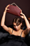 Claret Red Quilted Clutch Portfolio Bag - 2
