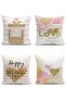 4-Piece Valentine's Day Themed Special Design Modern Combination Pillow Cushion Cover Set