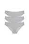 3 Pieces Super Eco Set Lycra Women's Slip Panties Gray