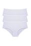 3 Pieces Women's High Waist Bato Panties White