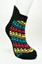 Thick Winter Women's Socks Wool Towel Home Wear Booties Pattern 1 Black - 3
