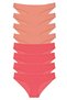 8 Pieces Eco Set Lycra Women's Slip Panties Powder Fuchsia