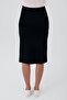 Adjustable High Waist Stretchy Pencil Maternity Skirt - 2